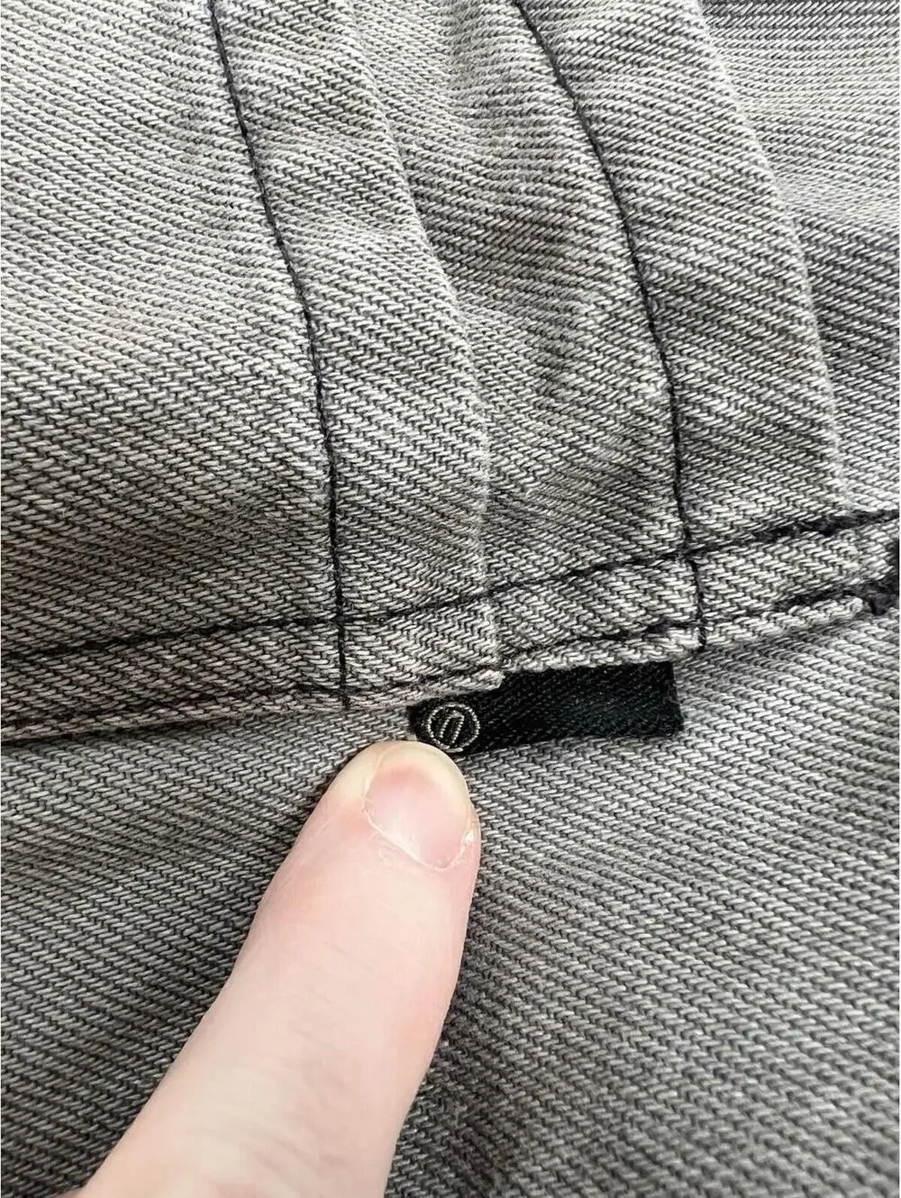 UBI-IND Denim San Francisco Denim Classic Apron Gray Raw Hem